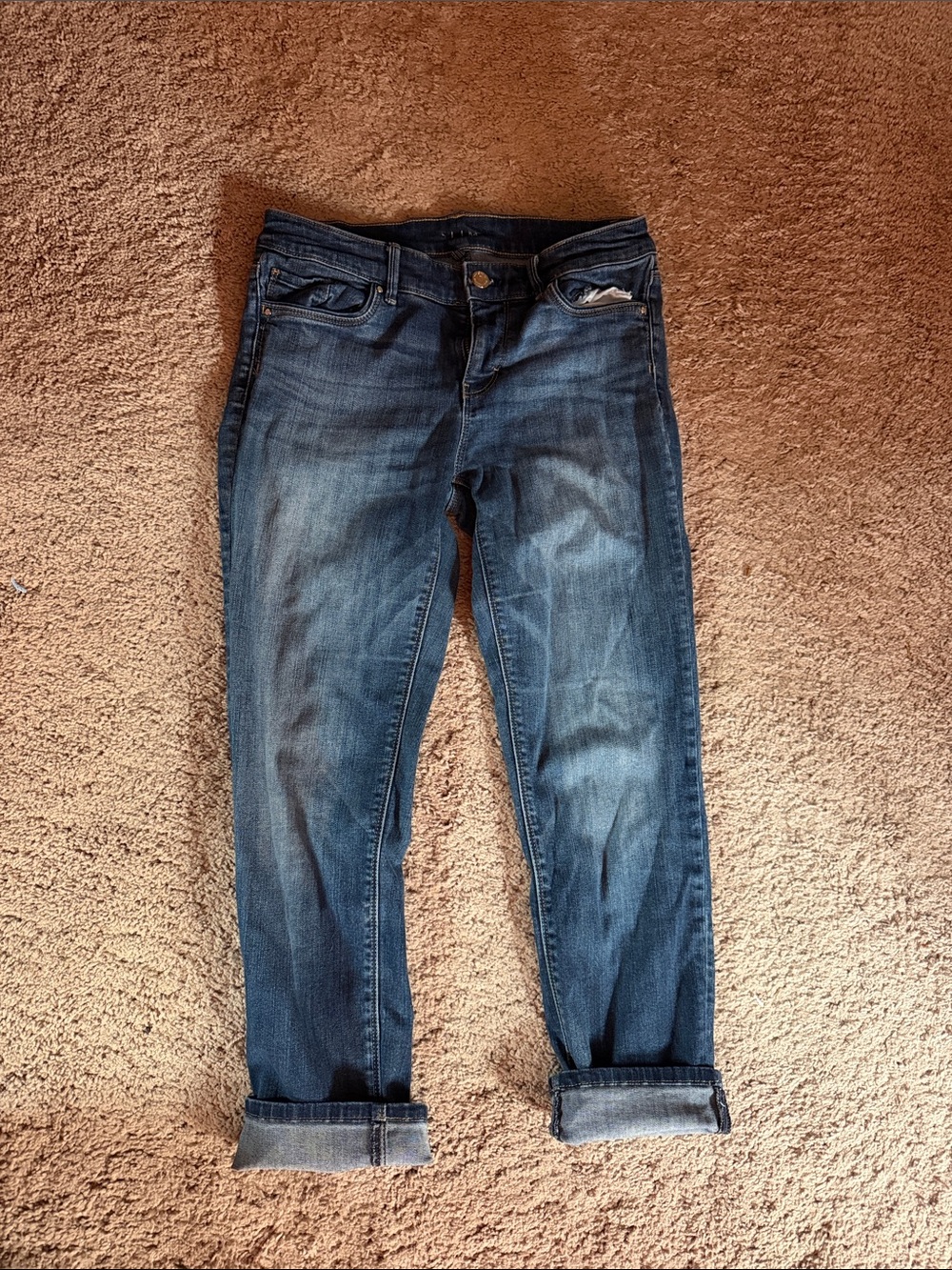 White House Black Market Women's Dark Blue Cropped Jeans